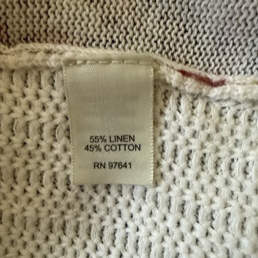 J Jill Cardigan Lightweight Linen Womens Size L Preppy Coastal Layering Casual - Picture 5 of 7